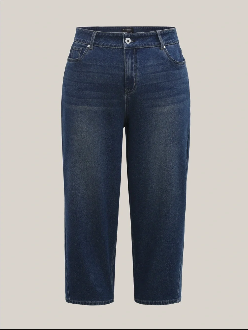 BloomChic Dark Blue Ankle-Length Relaxed Jeans size 16